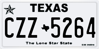 TX license plate CZZ5264