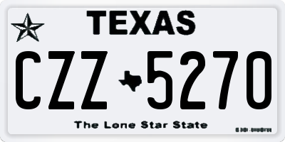 TX license plate CZZ5270