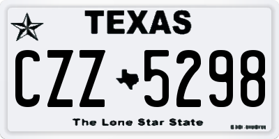 TX license plate CZZ5298