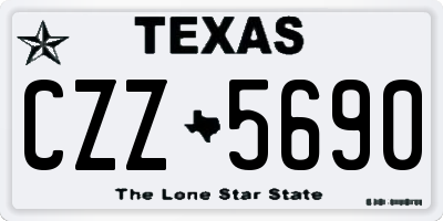 TX license plate CZZ5690