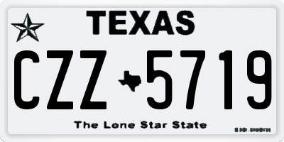 TX license plate CZZ5719