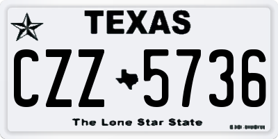 TX license plate CZZ5736