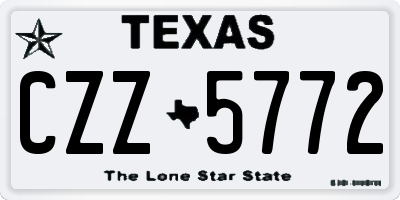 TX license plate CZZ5772