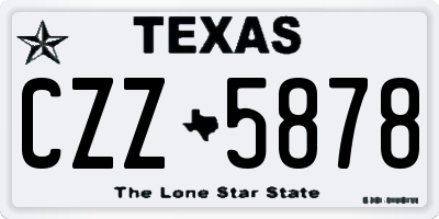 TX license plate CZZ5878