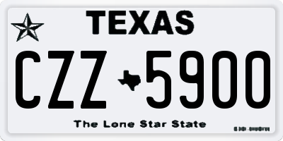 TX license plate CZZ5900
