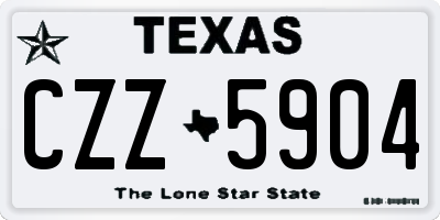 TX license plate CZZ5904
