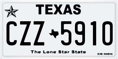 TX license plate CZZ5910