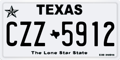 TX license plate CZZ5912
