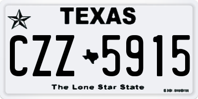 TX license plate CZZ5915