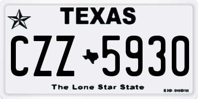 TX license plate CZZ5930