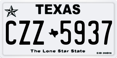 TX license plate CZZ5937
