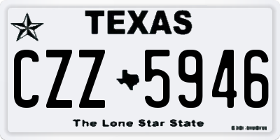 TX license plate CZZ5946