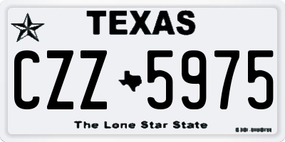 TX license plate CZZ5975