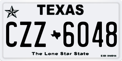 TX license plate CZZ6048