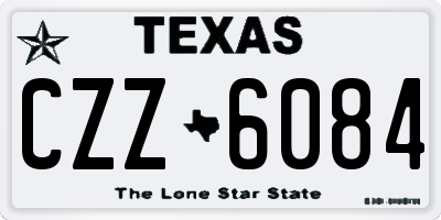TX license plate CZZ6084
