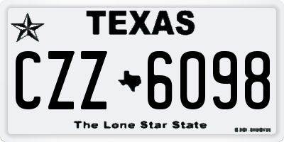 TX license plate CZZ6098