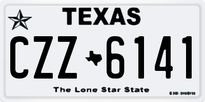 TX license plate CZZ6141