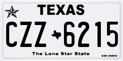 TX license plate CZZ6215
