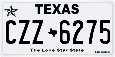 TX license plate CZZ6275