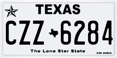TX license plate CZZ6284