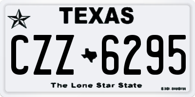 TX license plate CZZ6295