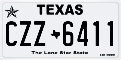 TX license plate CZZ6411