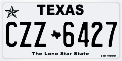 TX license plate CZZ6427