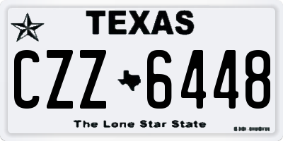 TX license plate CZZ6448