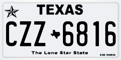 TX license plate CZZ6816