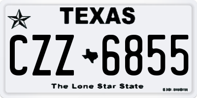 TX license plate CZZ6855