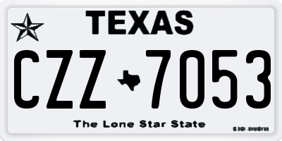 TX license plate CZZ7053