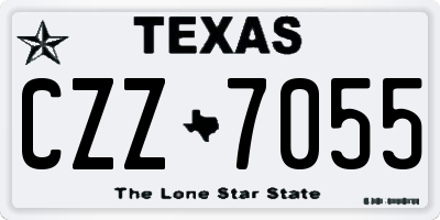 TX license plate CZZ7055