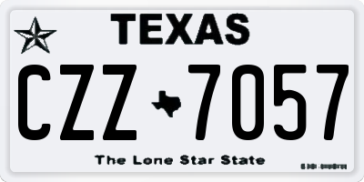 TX license plate CZZ7057