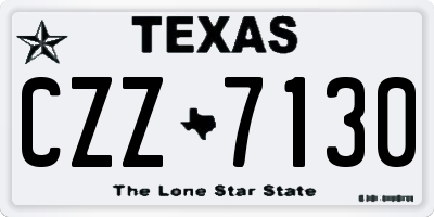 TX license plate CZZ7130