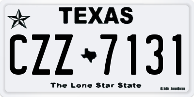 TX license plate CZZ7131