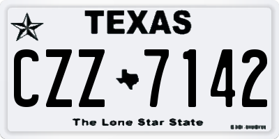 TX license plate CZZ7142