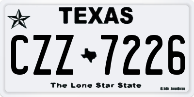 TX license plate CZZ7226
