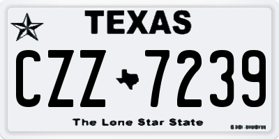 TX license plate CZZ7239