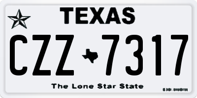 TX license plate CZZ7317