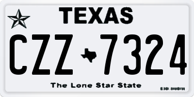 TX license plate CZZ7324