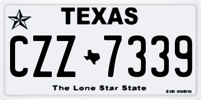 TX license plate CZZ7339