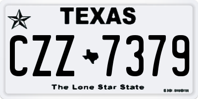 TX license plate CZZ7379