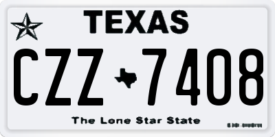 TX license plate CZZ7408