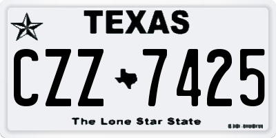 TX license plate CZZ7425