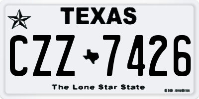 TX license plate CZZ7426