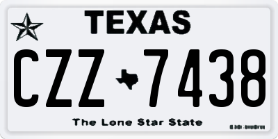 TX license plate CZZ7438