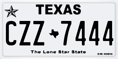 TX license plate CZZ7444