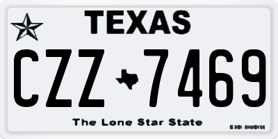 TX license plate CZZ7469