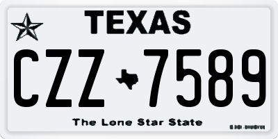 TX license plate CZZ7589