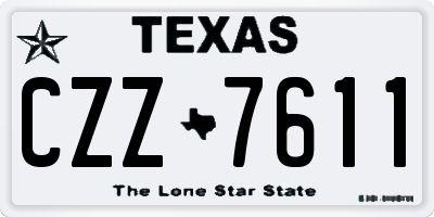TX license plate CZZ7611